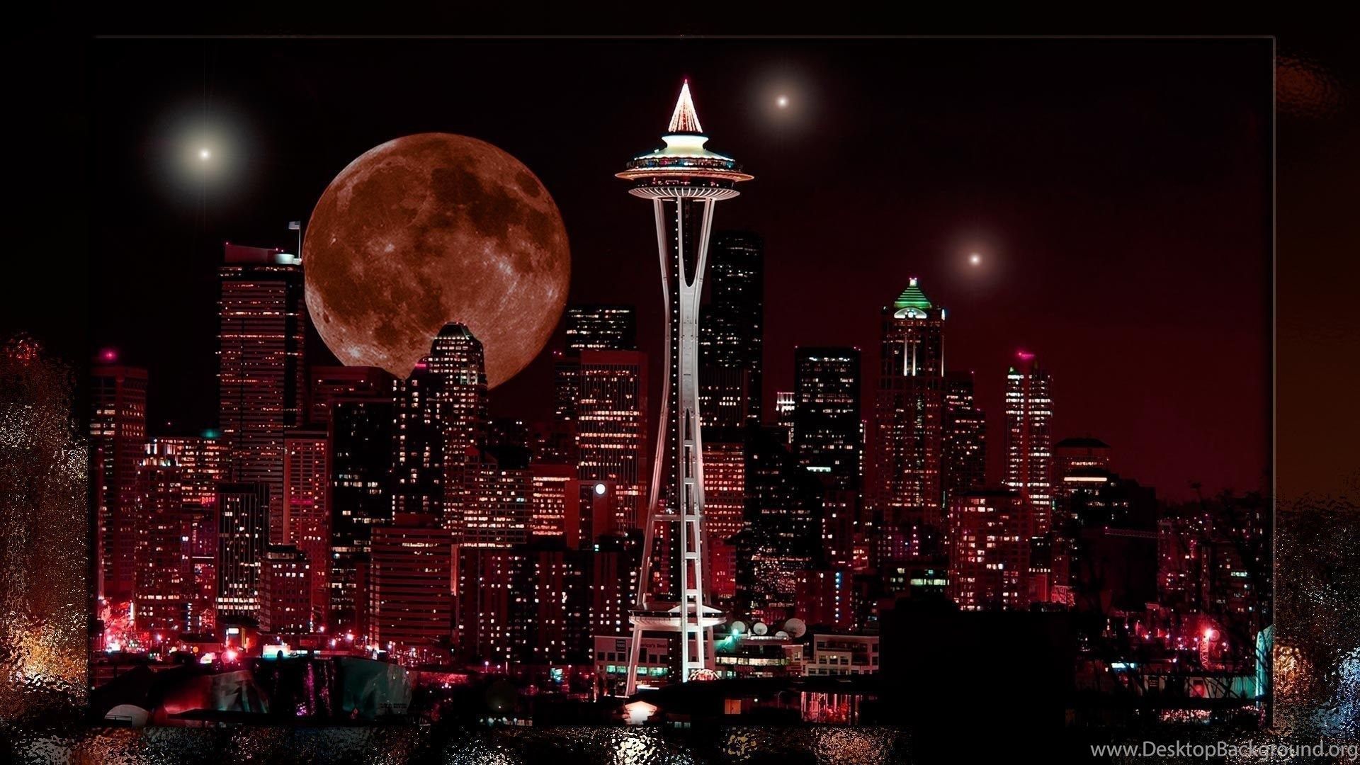 Seattle At Night Wallpapers