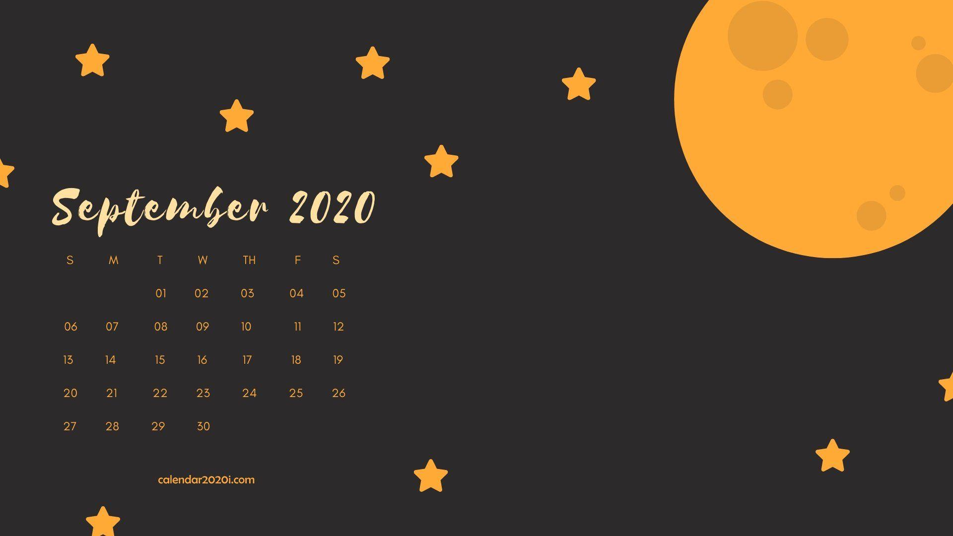 September 2020 Calendar Desktop Wallpapers