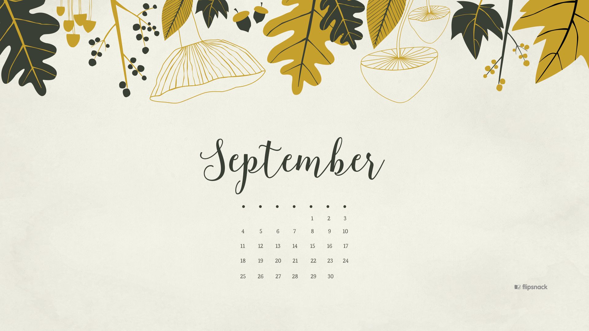 September 2020 Calendar Desktop Wallpapers