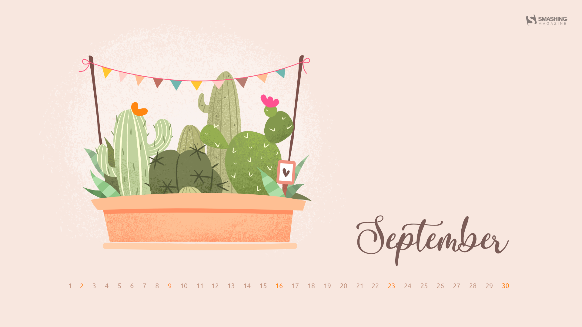 September 2020 Calendar Desktop Wallpapers