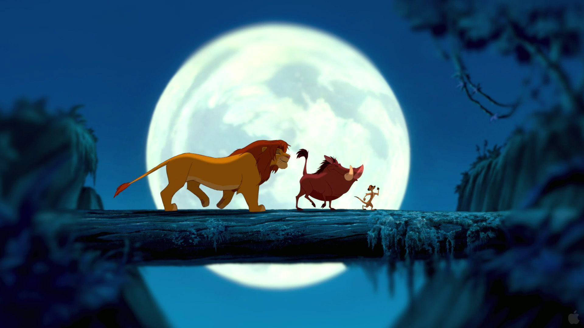 Simba Pumbaa And Timon On Log Wallpapers