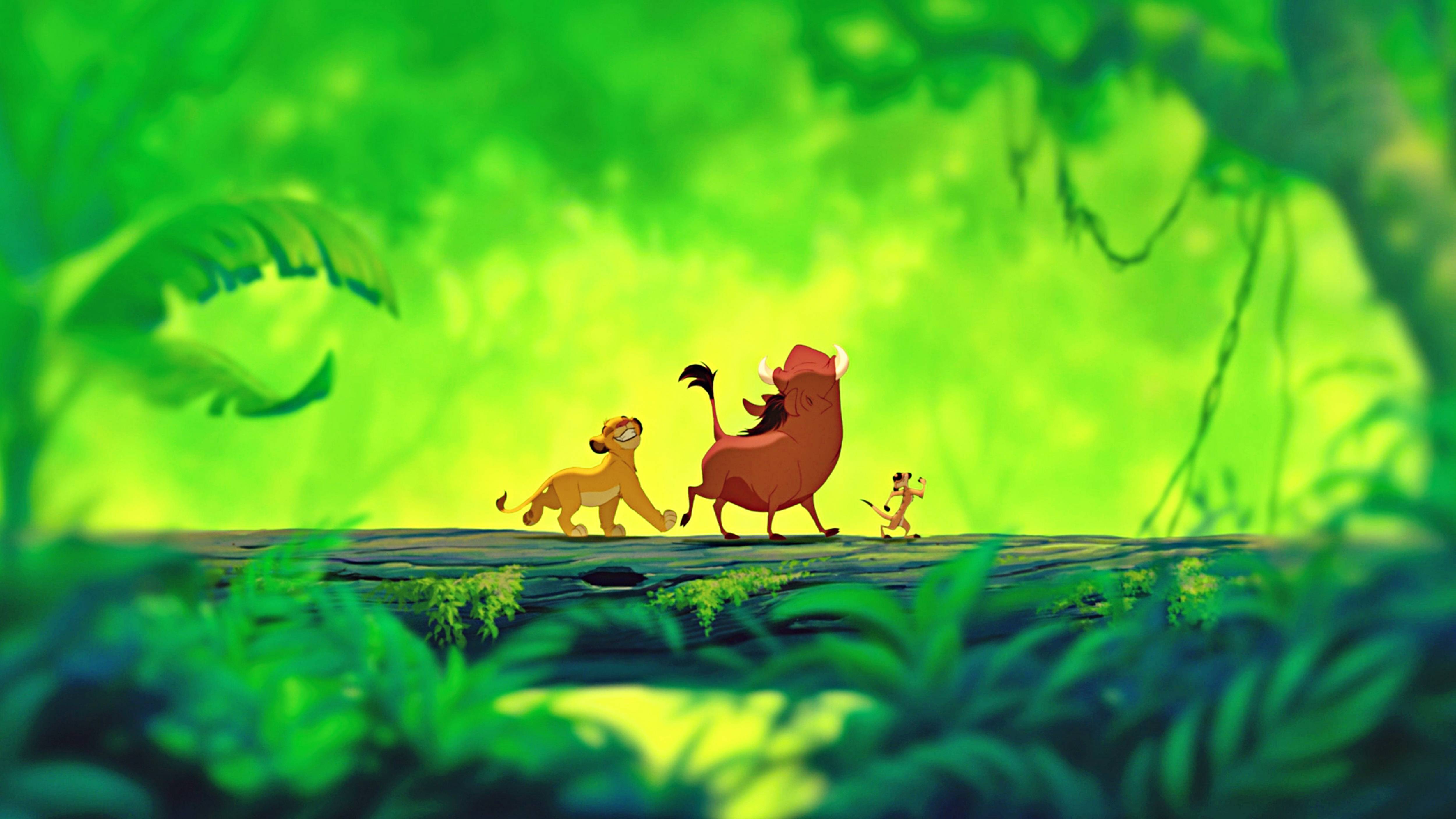 Simba Pumbaa And Timon On Log Wallpapers