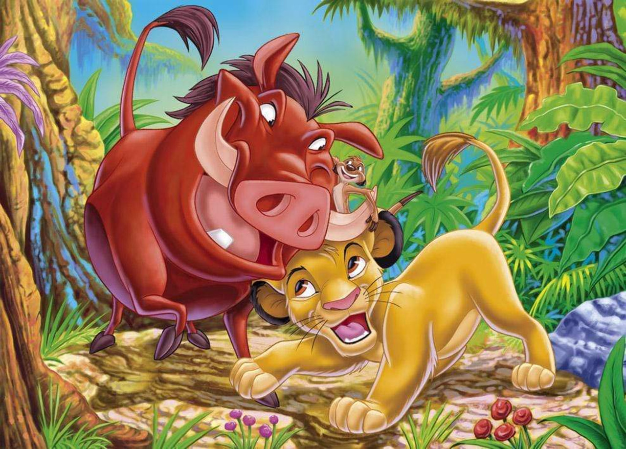 Simba Pumbaa And Timon On Log Wallpapers