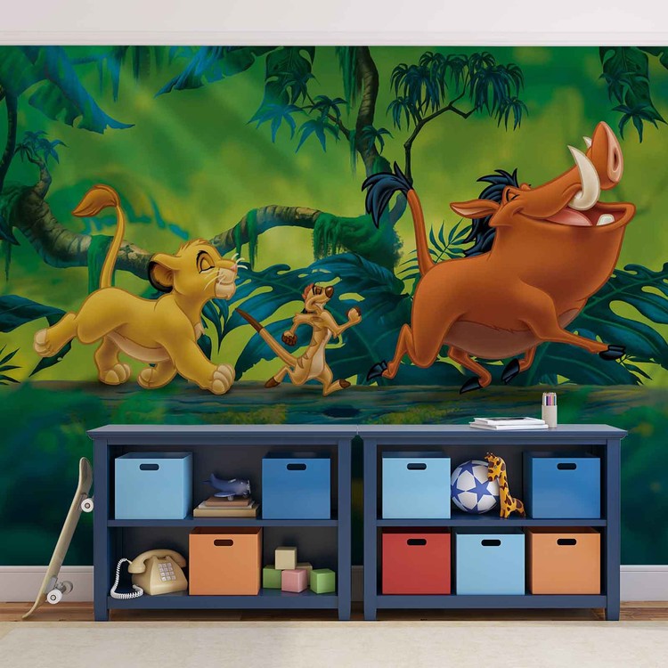 Simba Pumbaa And Timon On Log Wallpapers