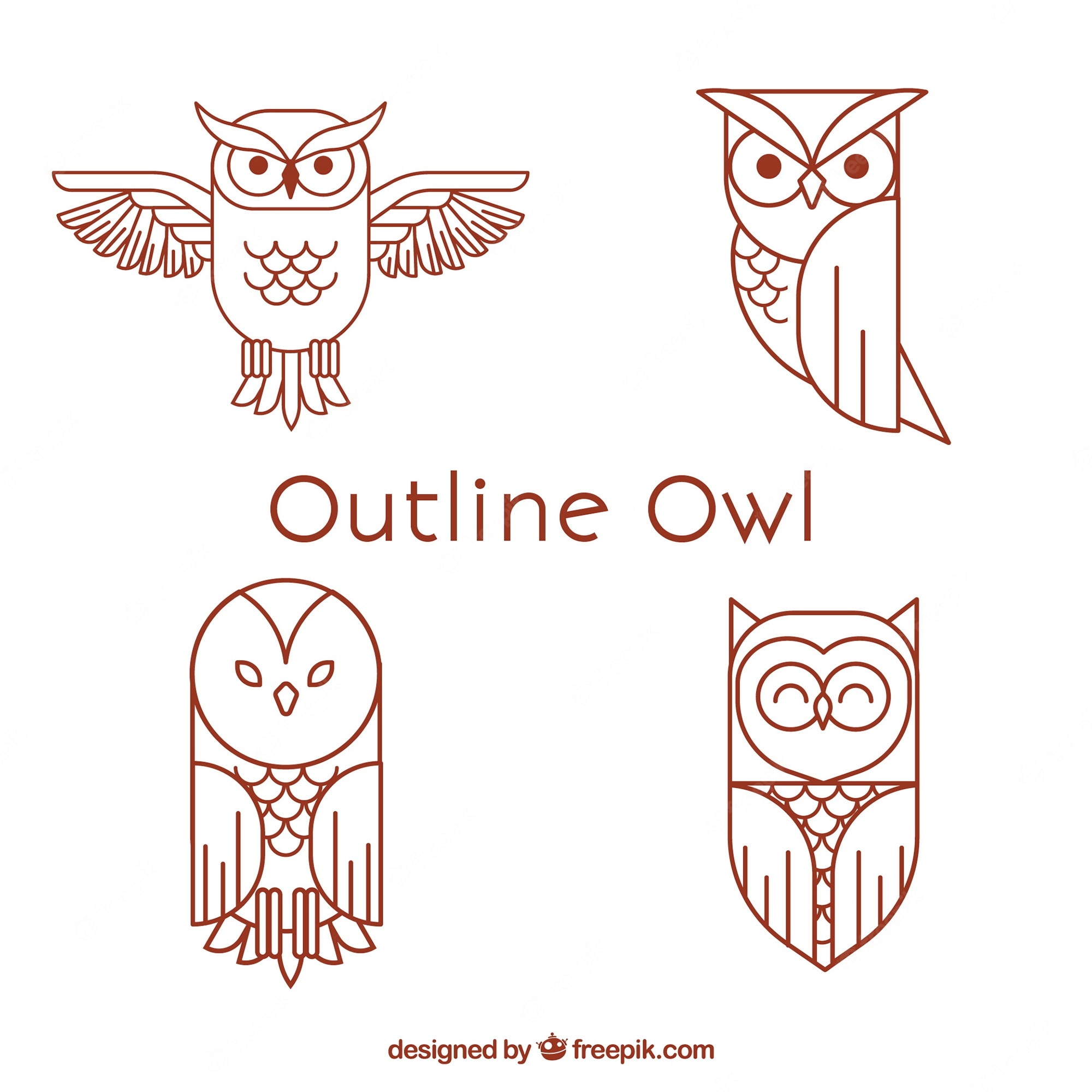 Simple Geometric Owl Wallpapers