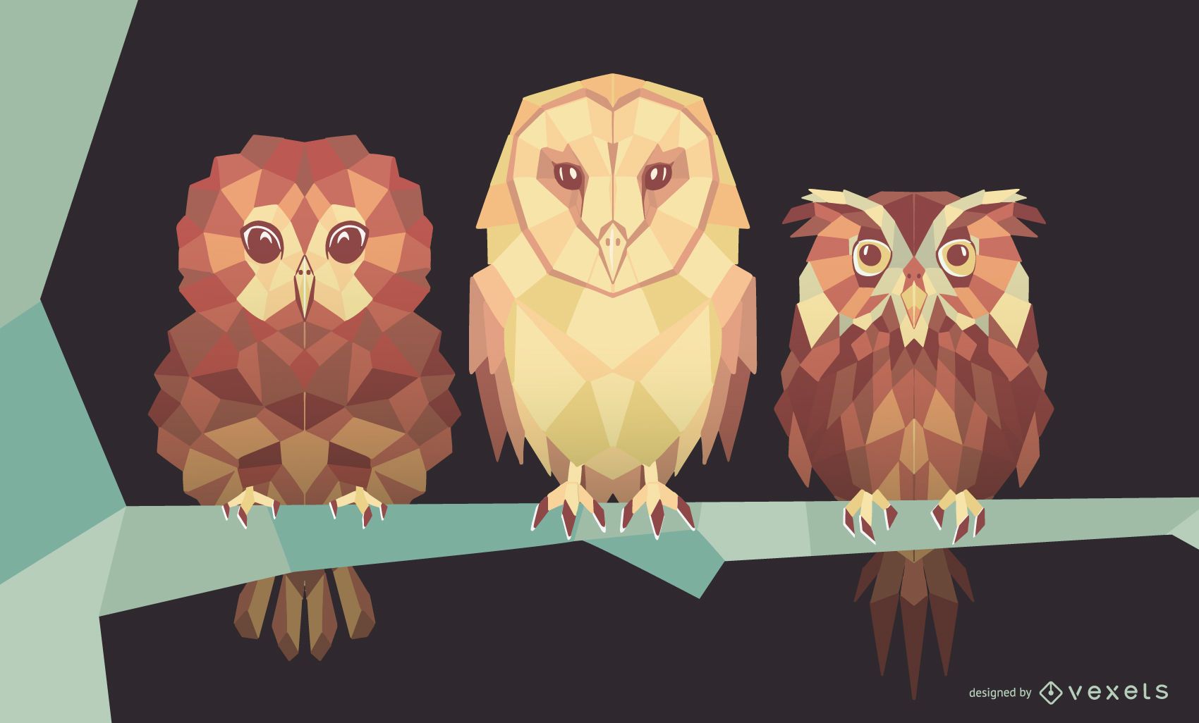 Simple Geometric Owl Wallpapers