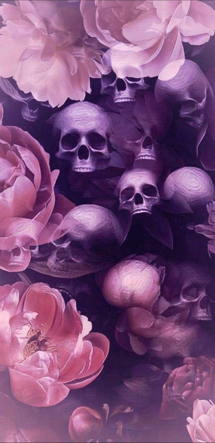 Skull And Flower Wallpapers