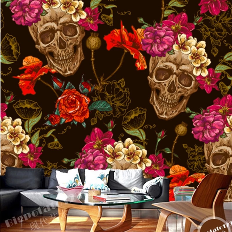 Skull And Flower Wallpapers