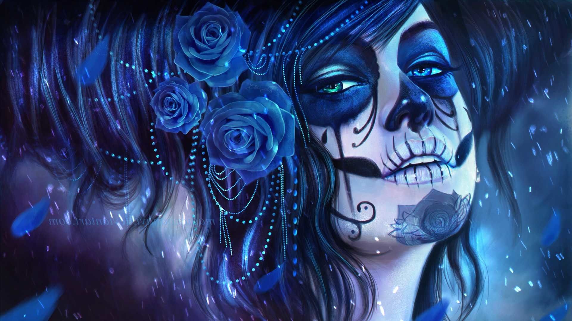 Skull And Flower Wallpapers