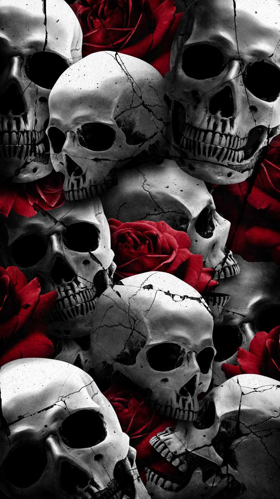 Skull And Roses Wallpapers