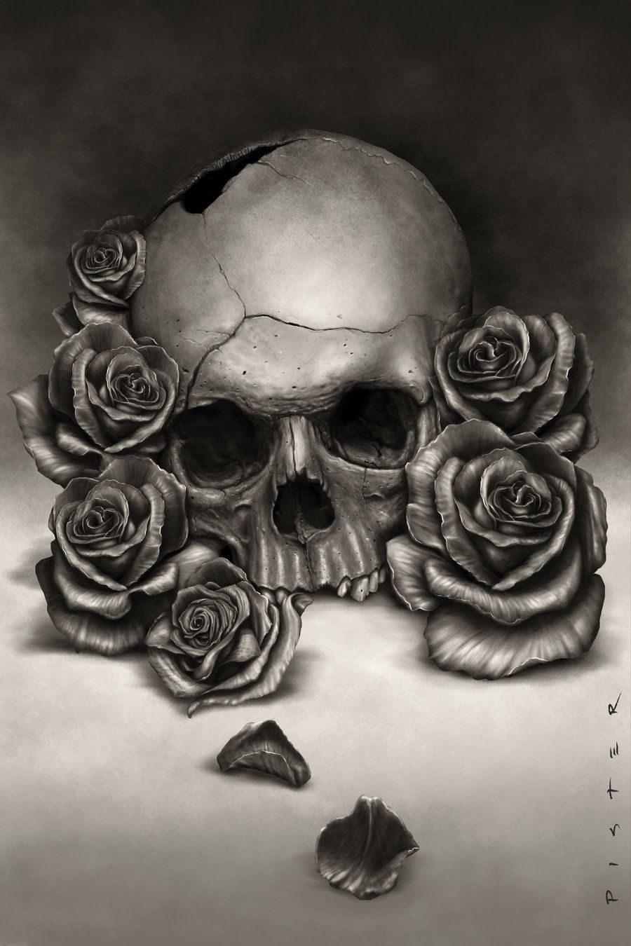 Skull And Roses Wallpapers