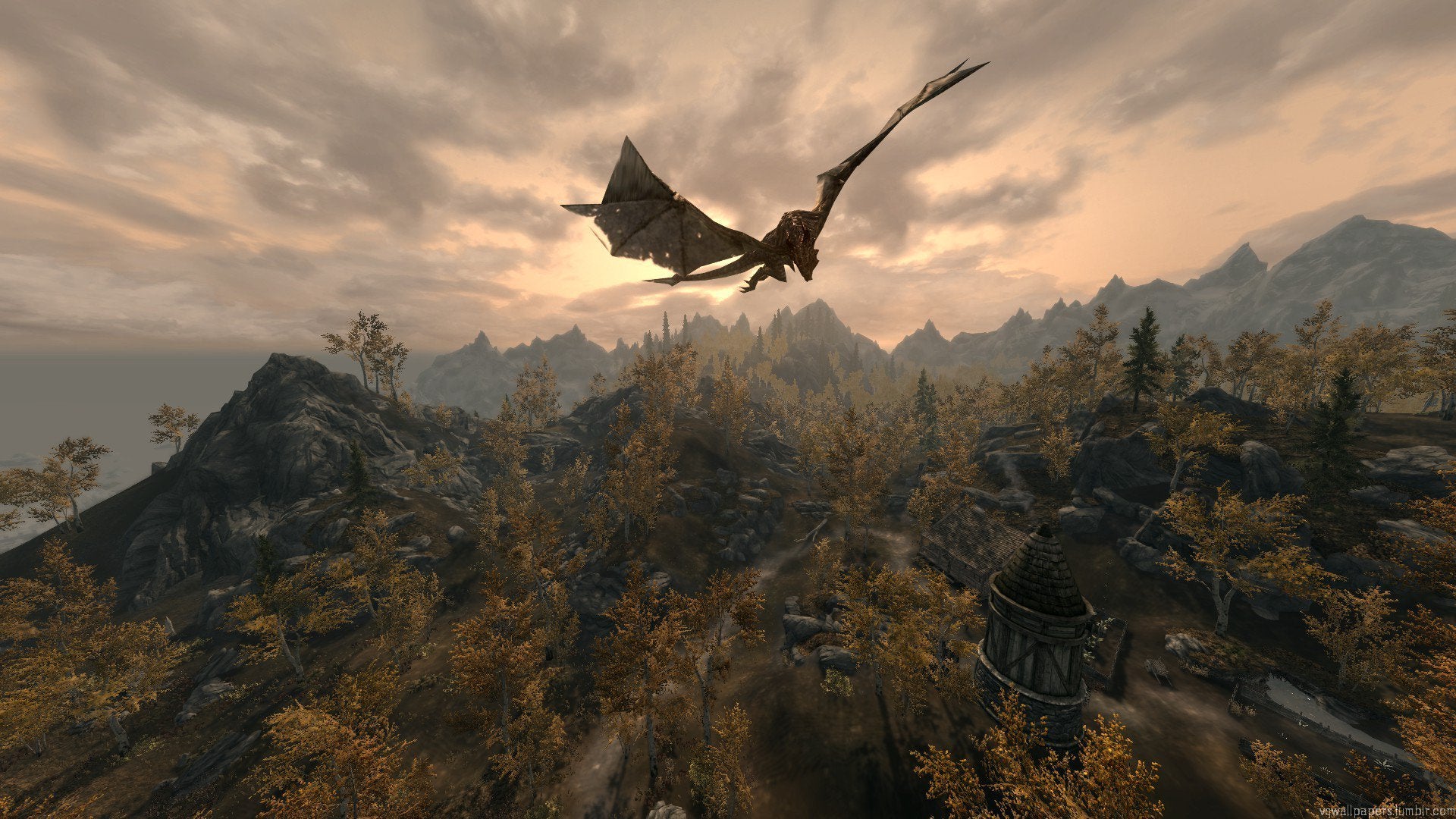 Skyrim Dragon 1920X1080 Wallpapers