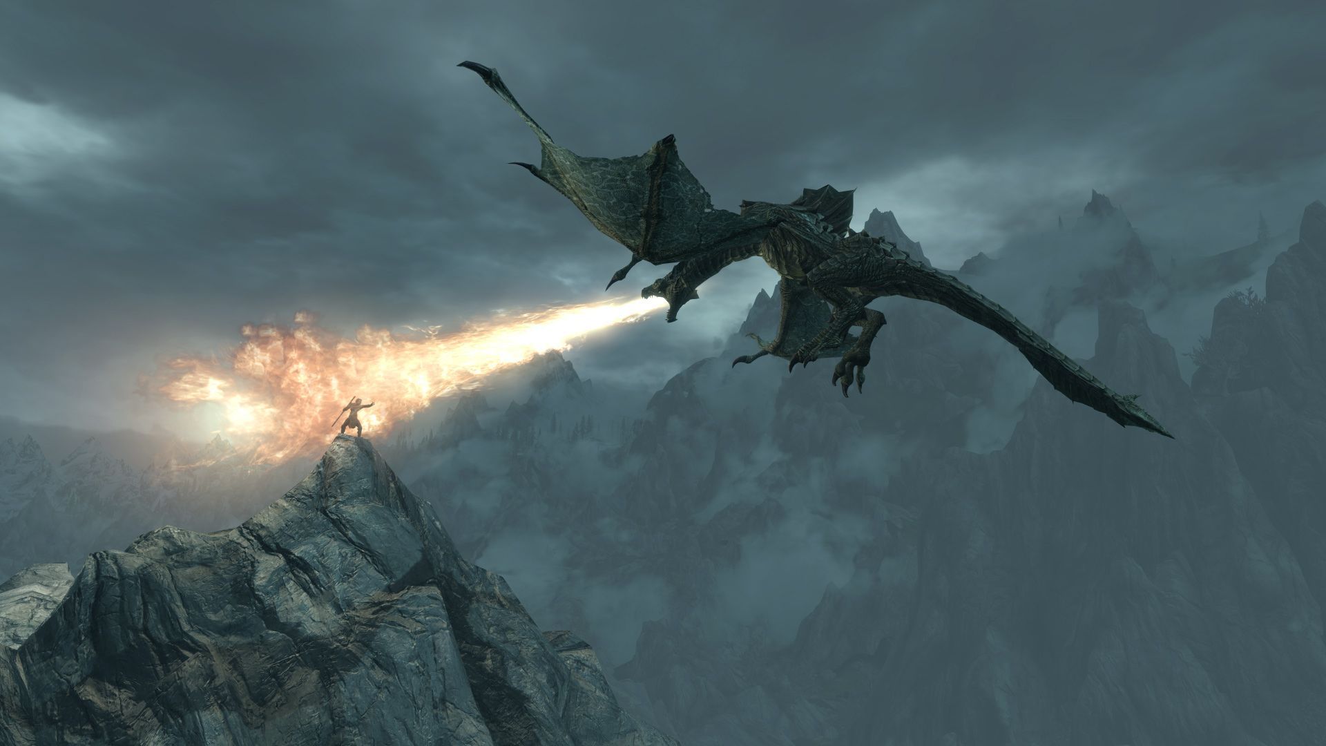 Skyrim Dragon 1920X1080 Wallpapers