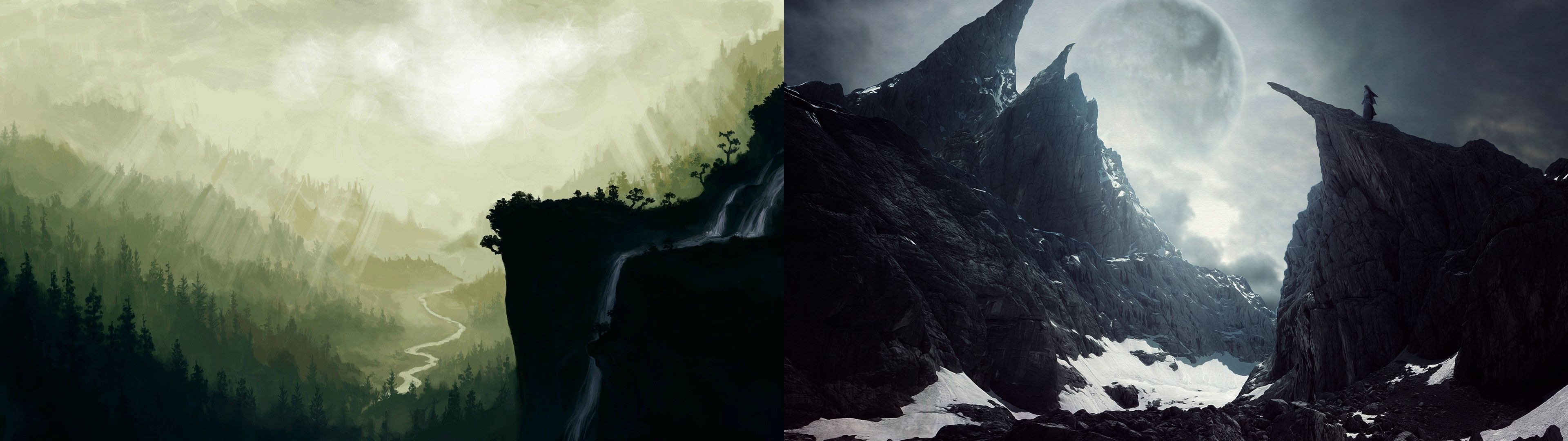 Skyrim Dual Monitor Wallpapers