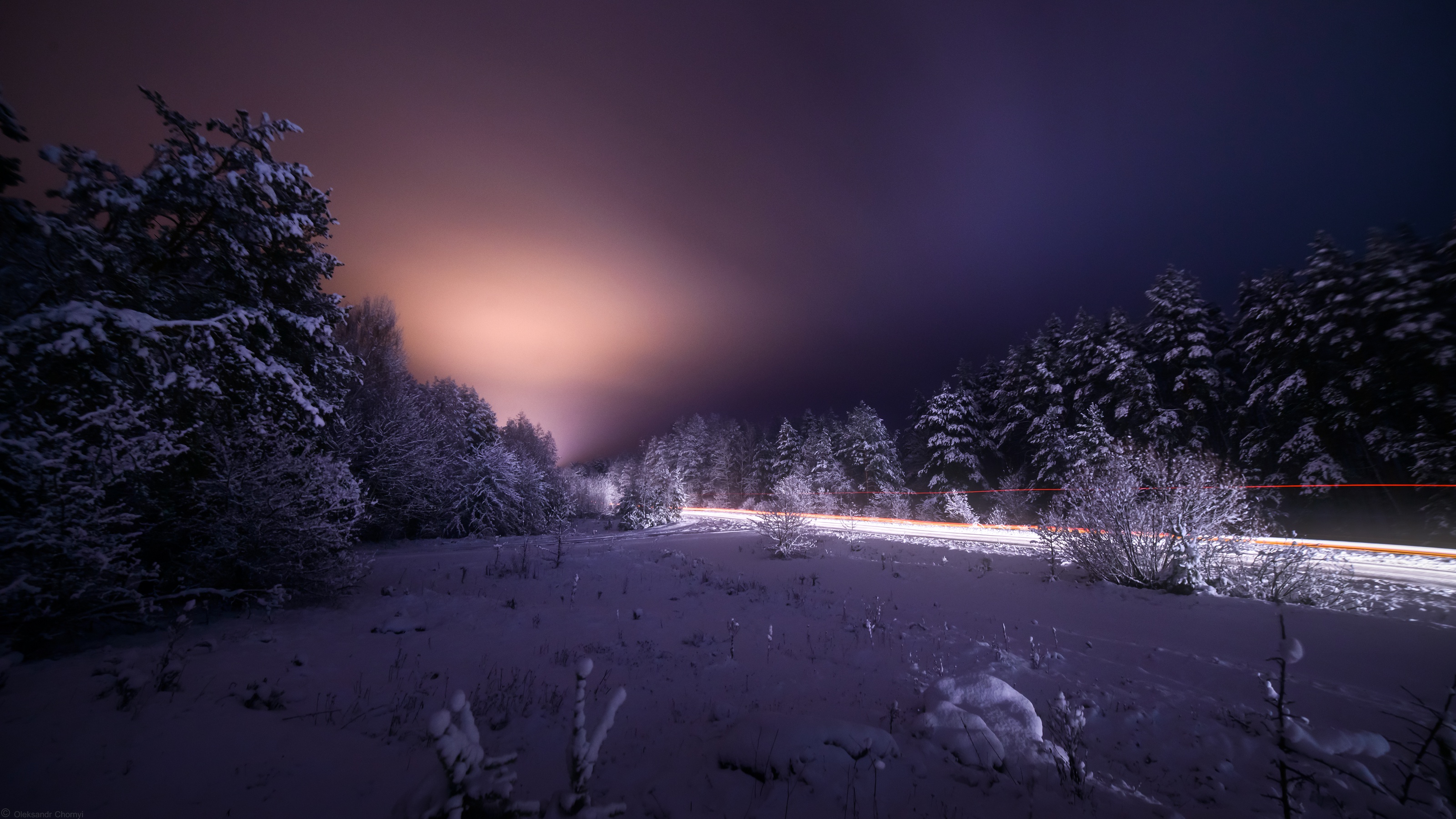 Snow At Night Wallpapers