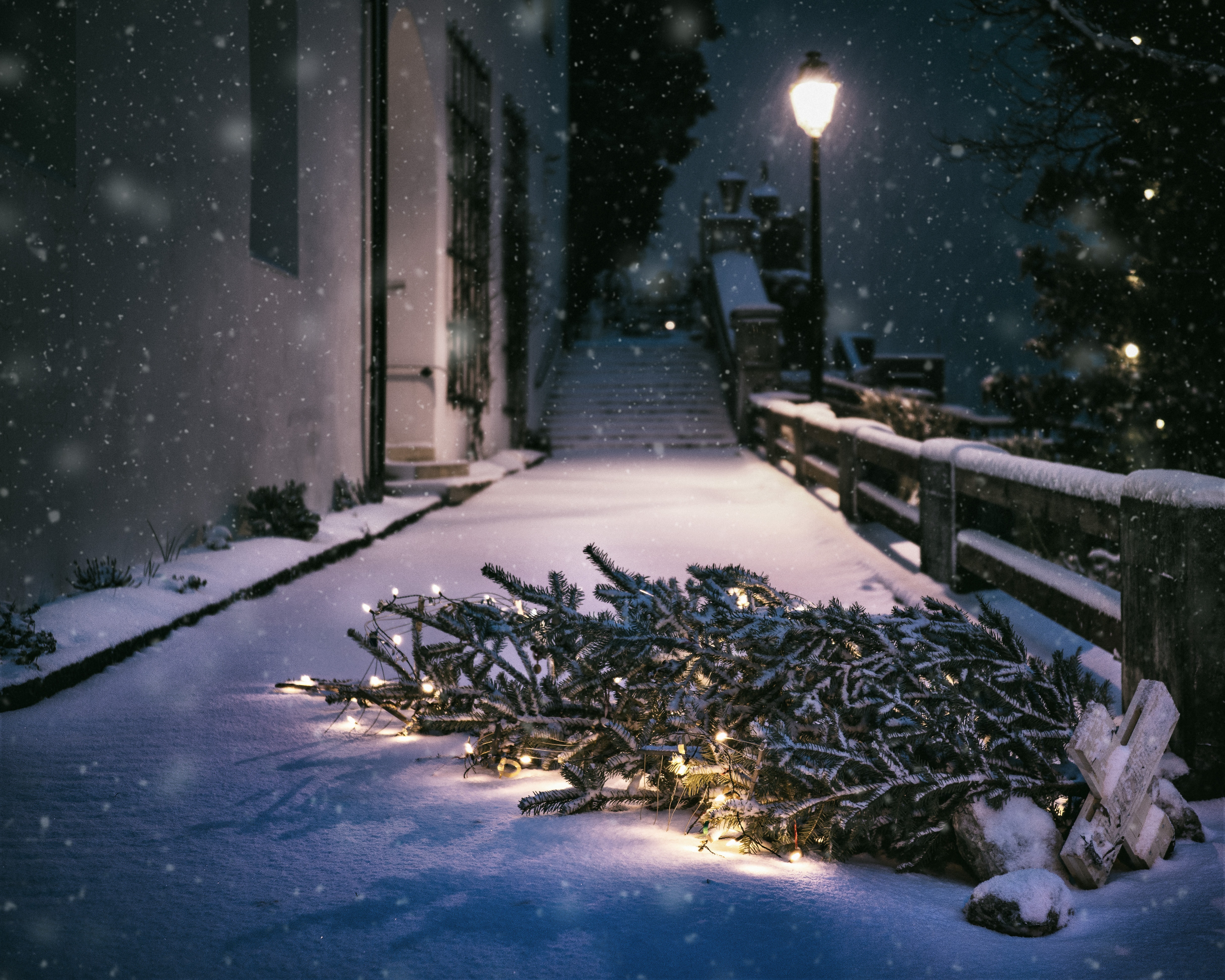 Snow At Night Wallpapers