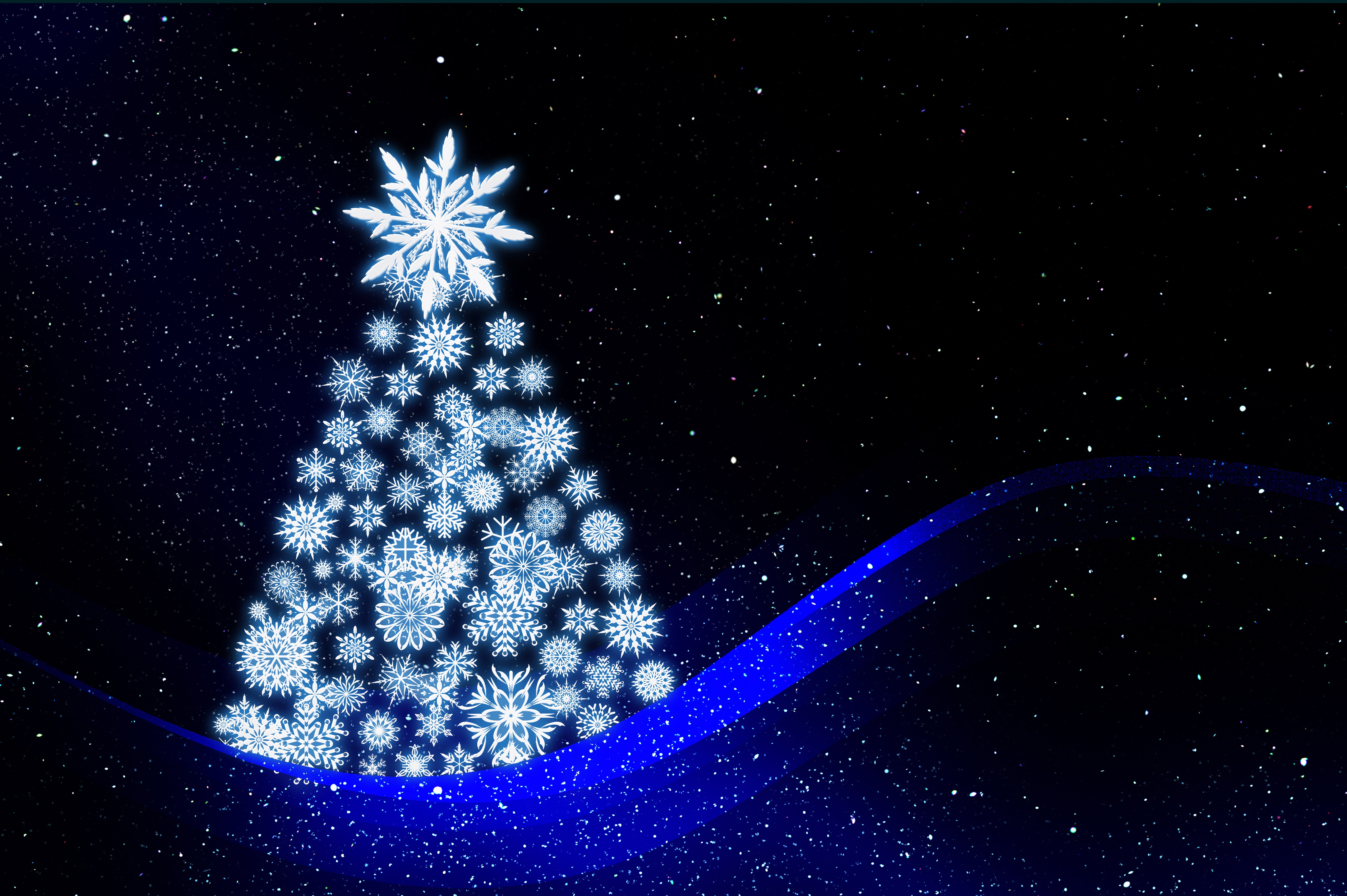 Snowey Christmas Trees Wallpapers