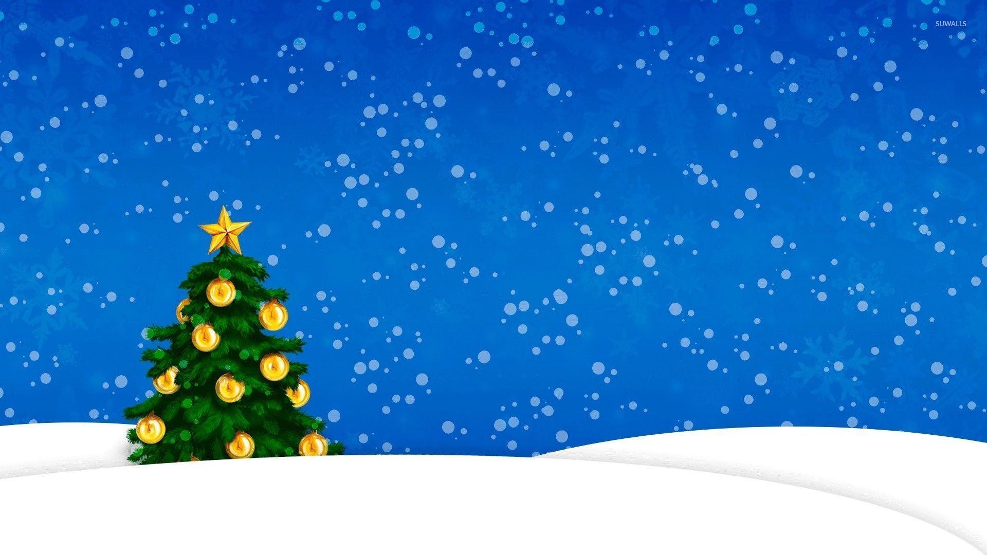 Snowey Christmas Trees Wallpapers