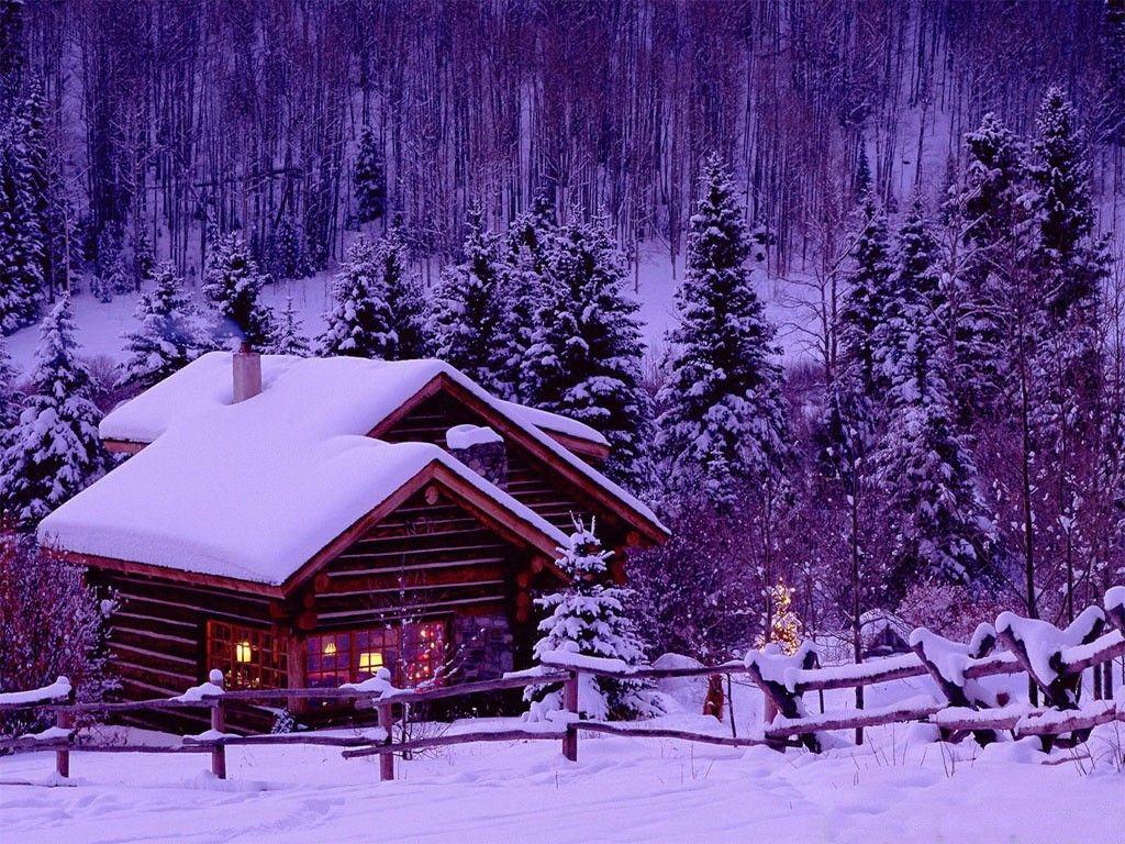 Snowy Cottages Wallpapers