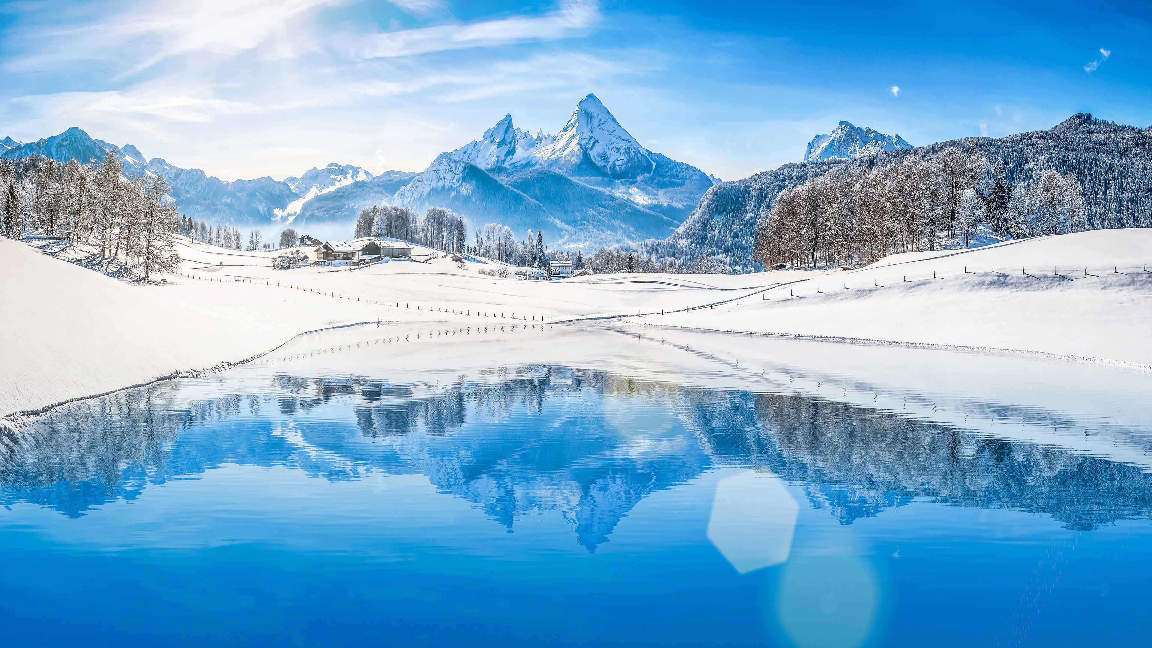 Snowy Mountains Lakes Wallpapers