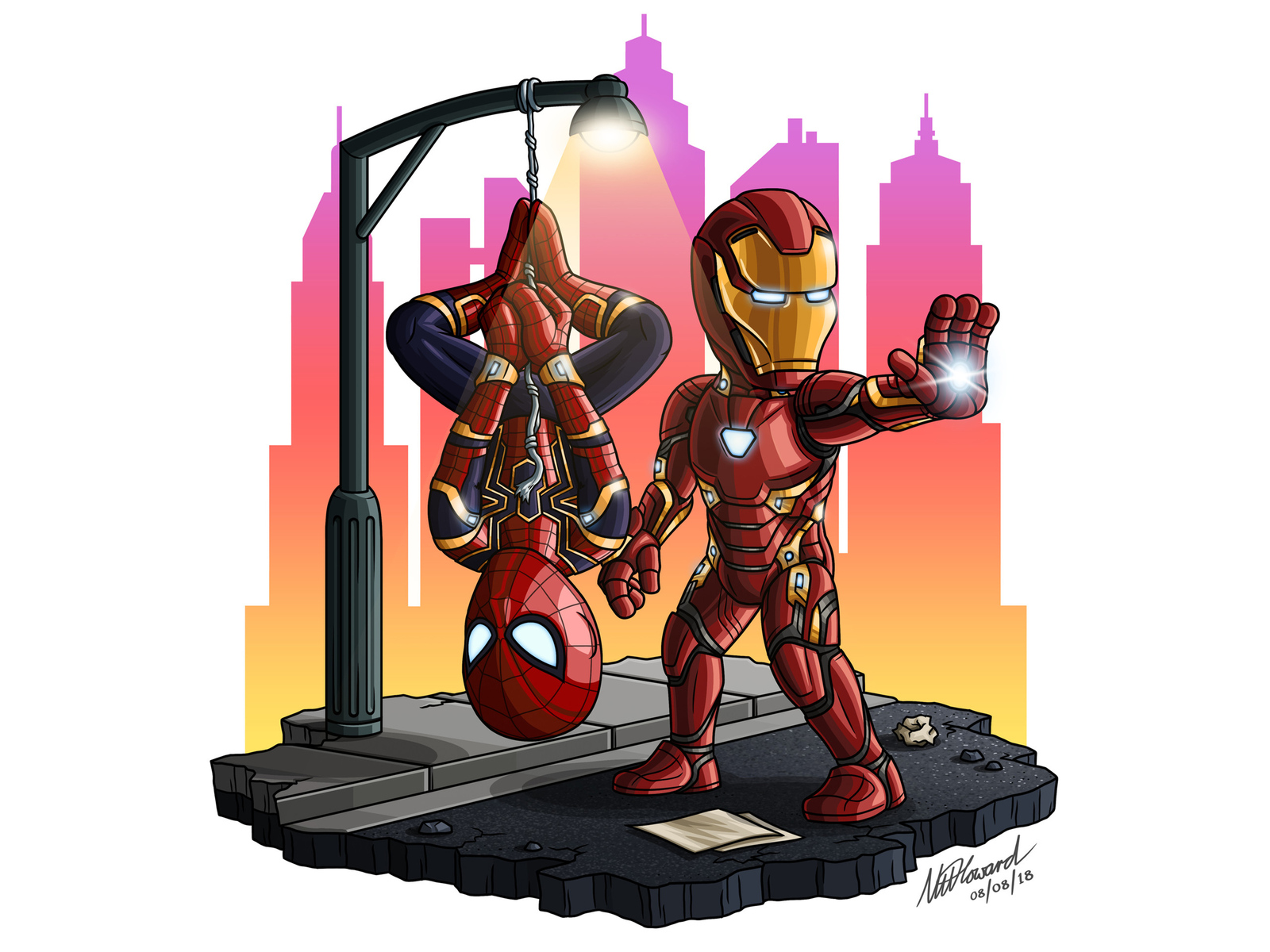Spiderman And Ironman Fanart Wallpapers