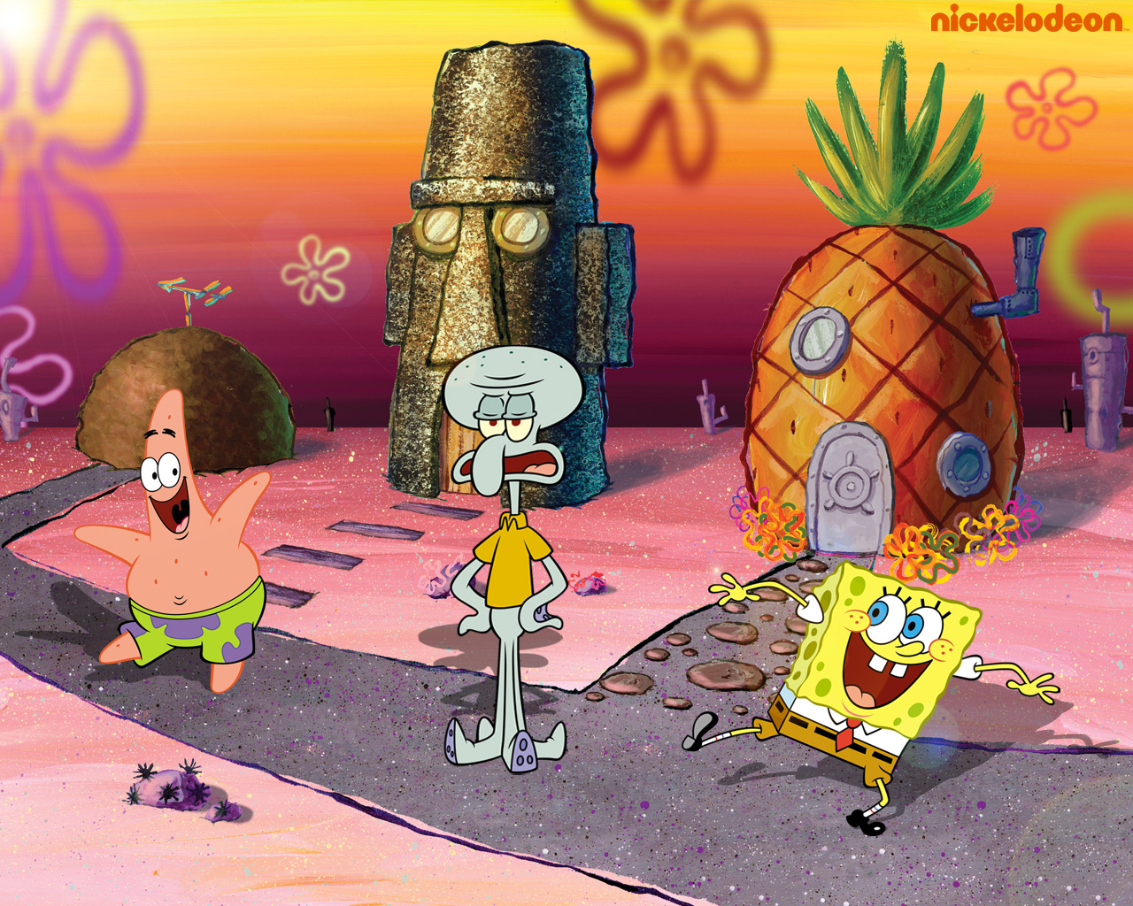 Spongebob Patrick And Squidward Wallpapers