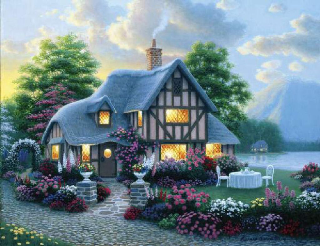 Spring Cottage Wallpapers