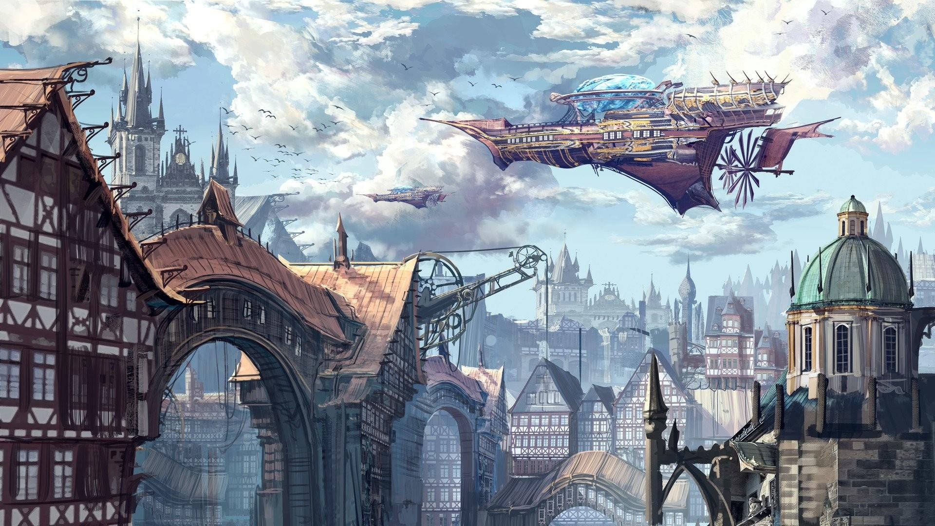 Steampunk City 1920X1080 Wallpapers