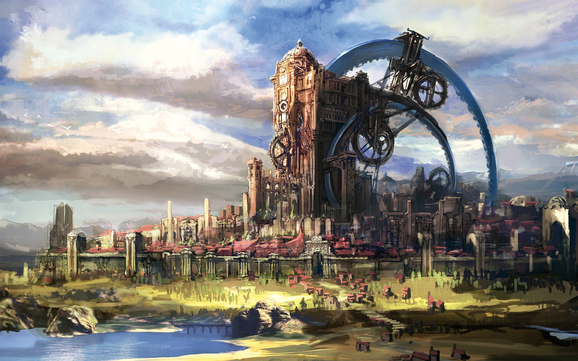 Steampunk City 1920X1080 Wallpapers