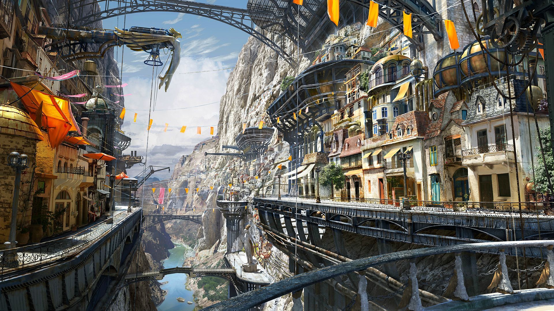 Steampunk City 1920X1080 Wallpapers