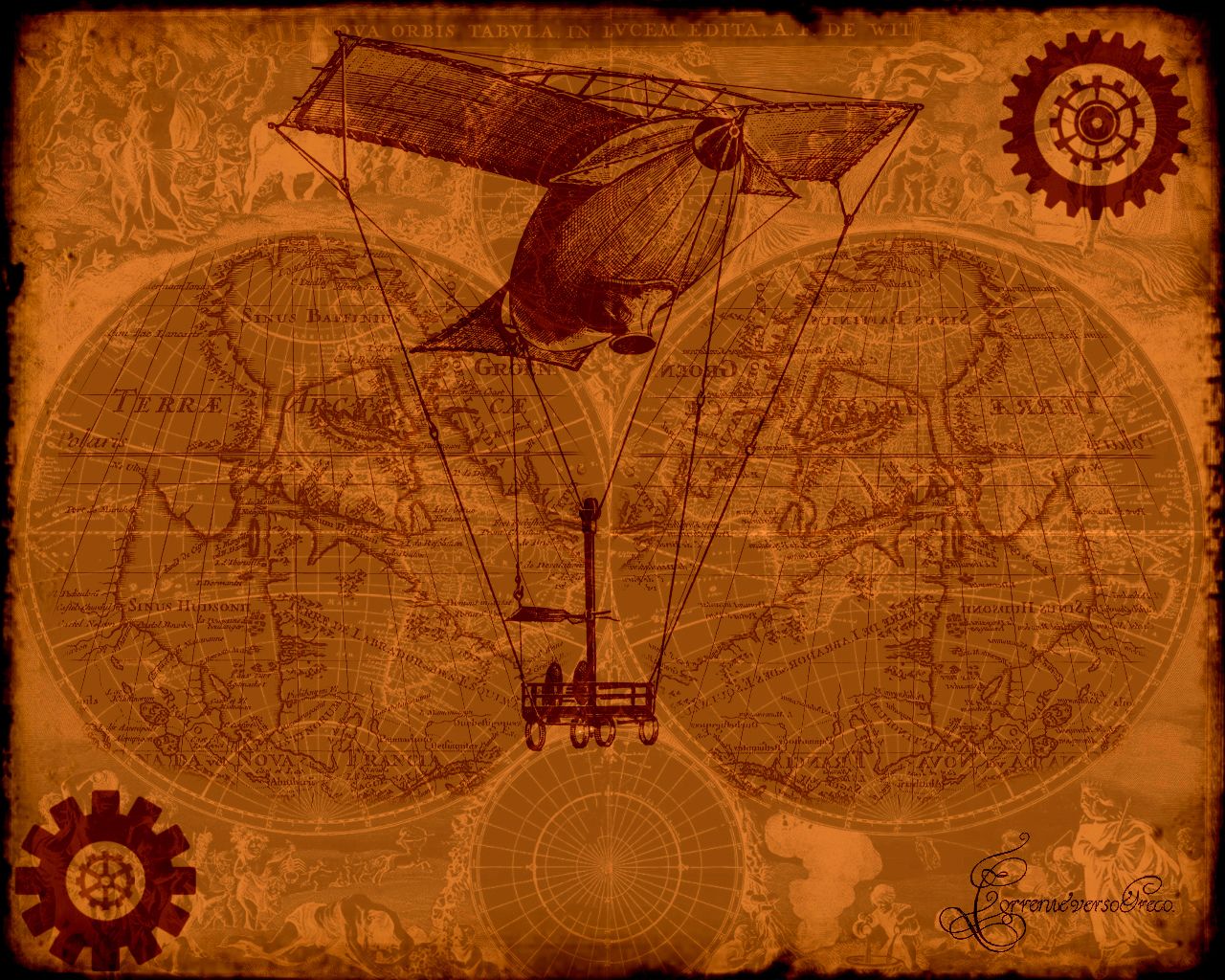 Steampunk Map Wallpapers