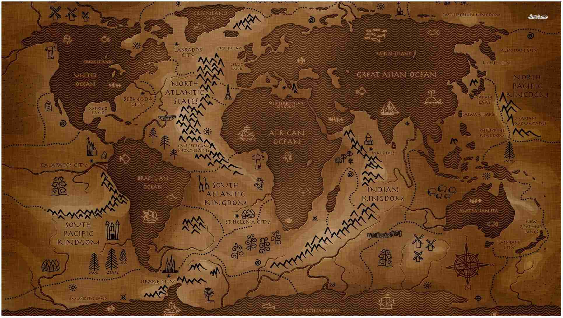 Steampunk Map Wallpapers