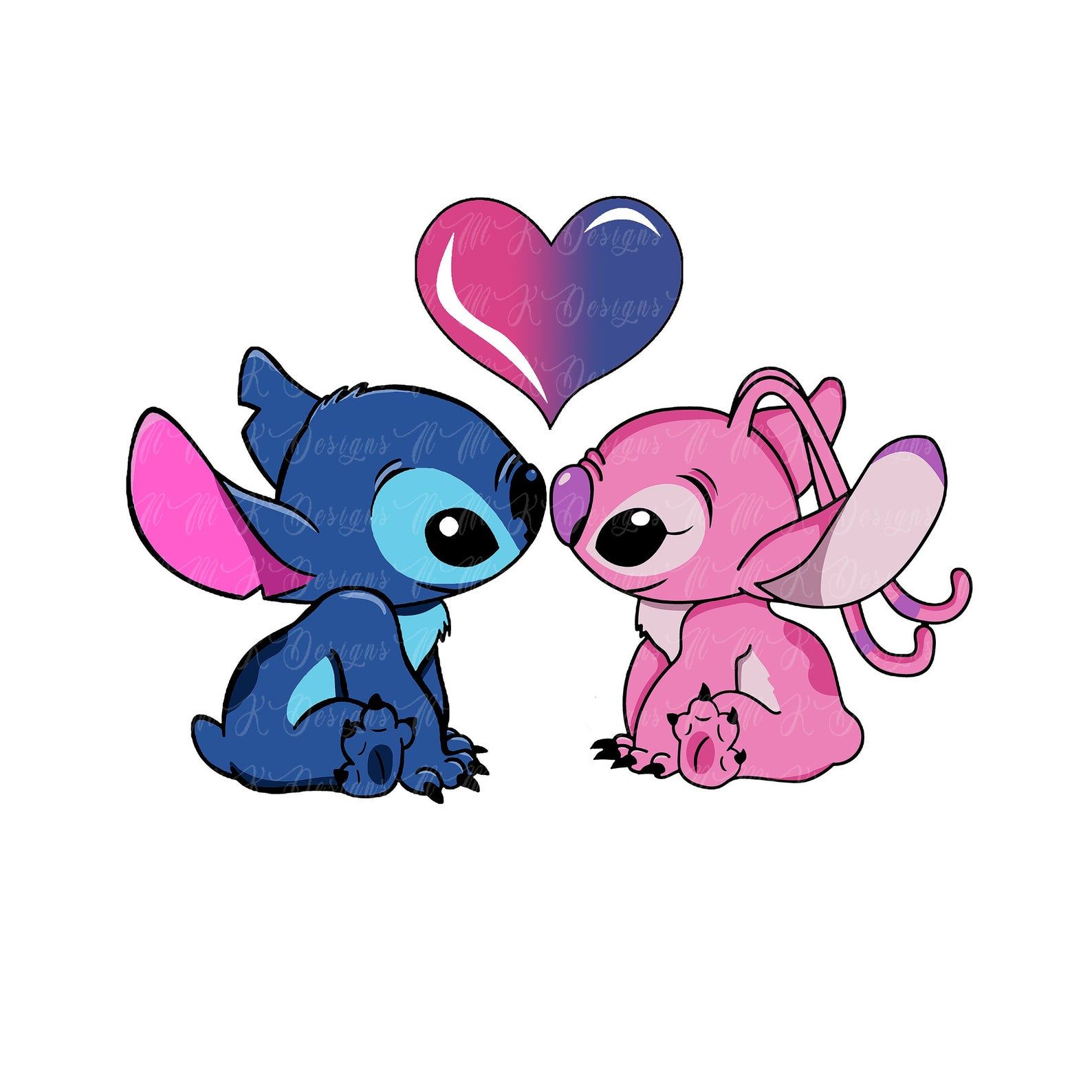 Stitch And Angel Couple Wallpapers