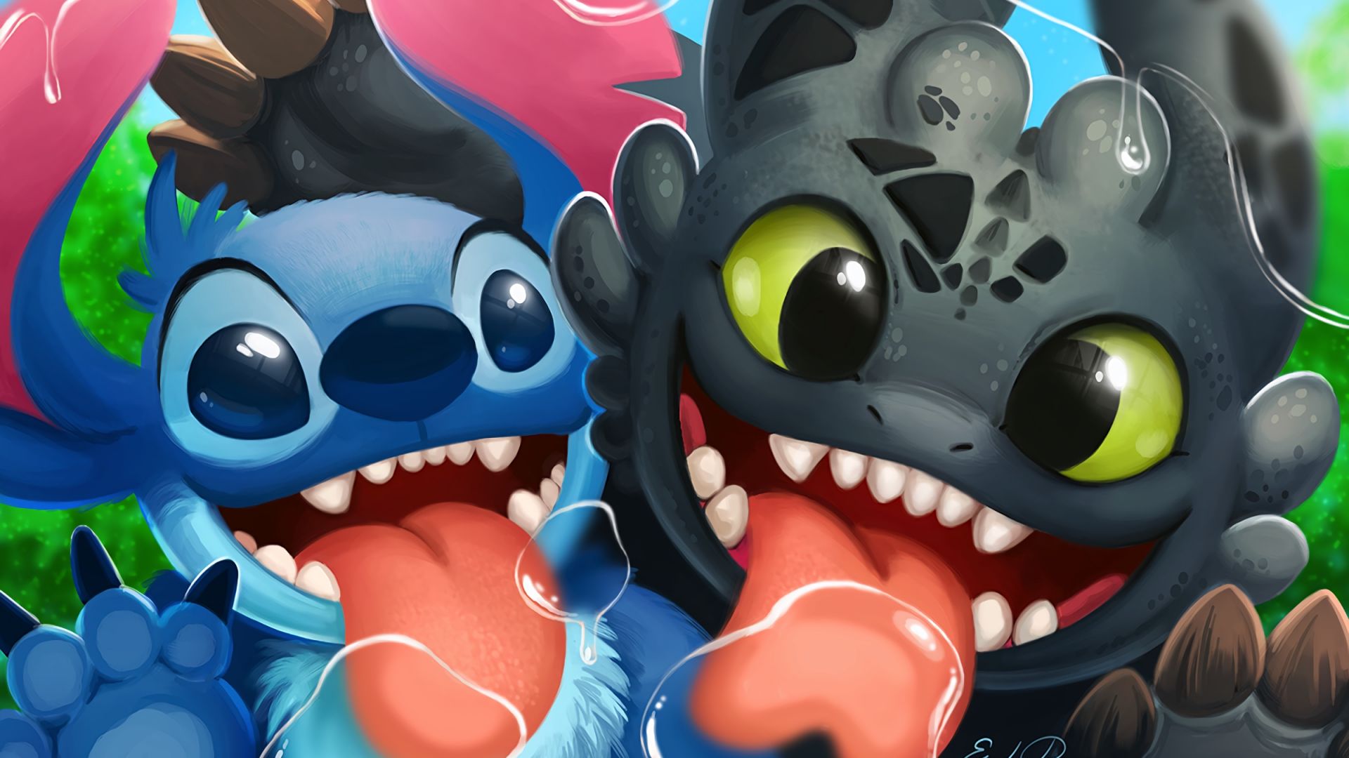 Stitch And Toothless Wallpapers