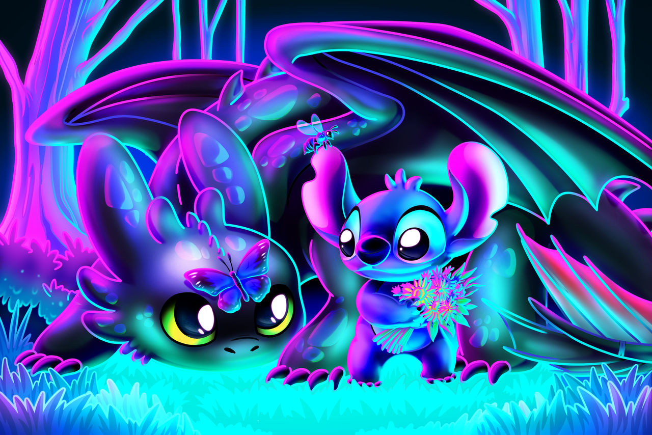 Stitch And Toothless Wallpapers