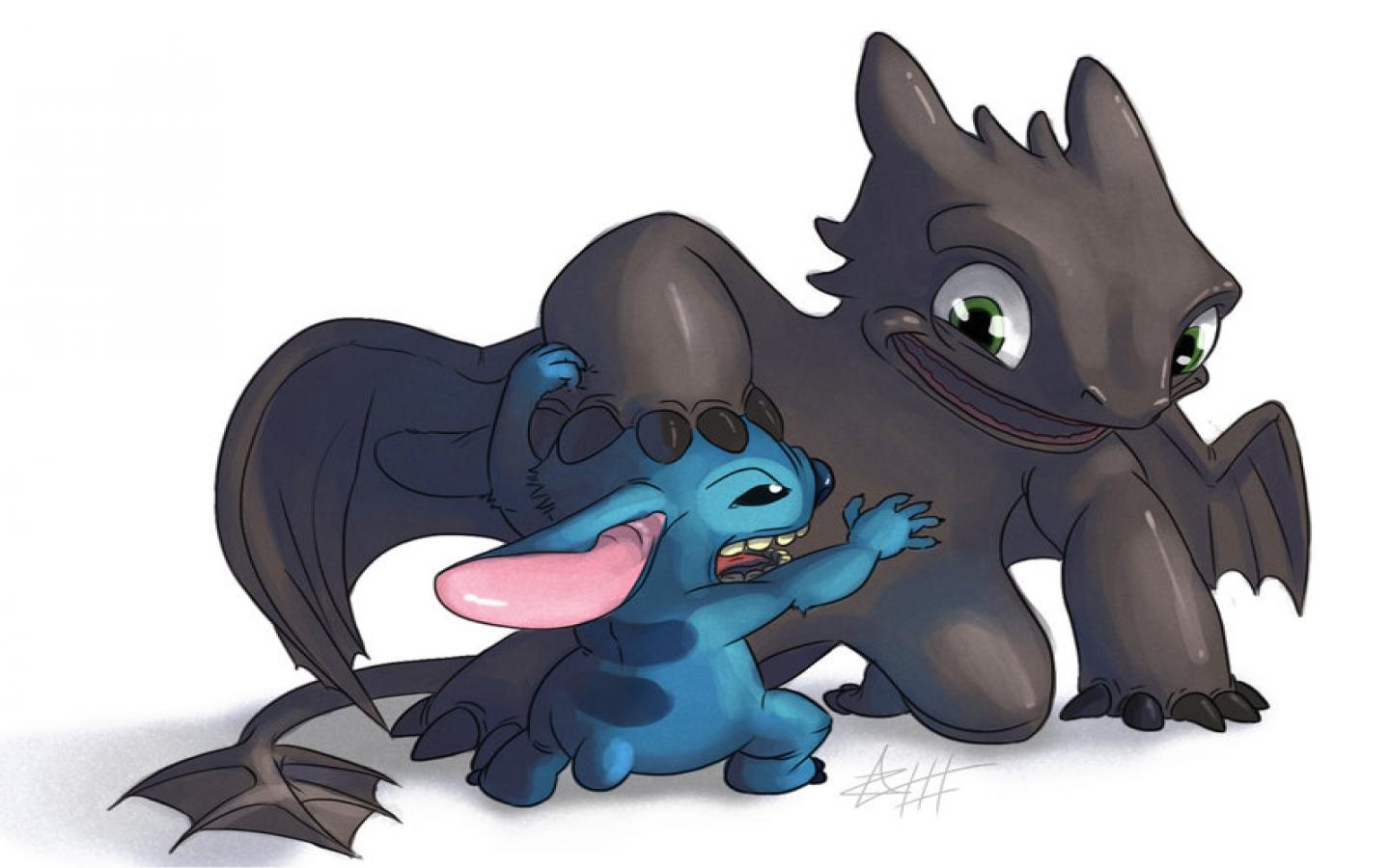 Stitch And Toothless Wallpapers