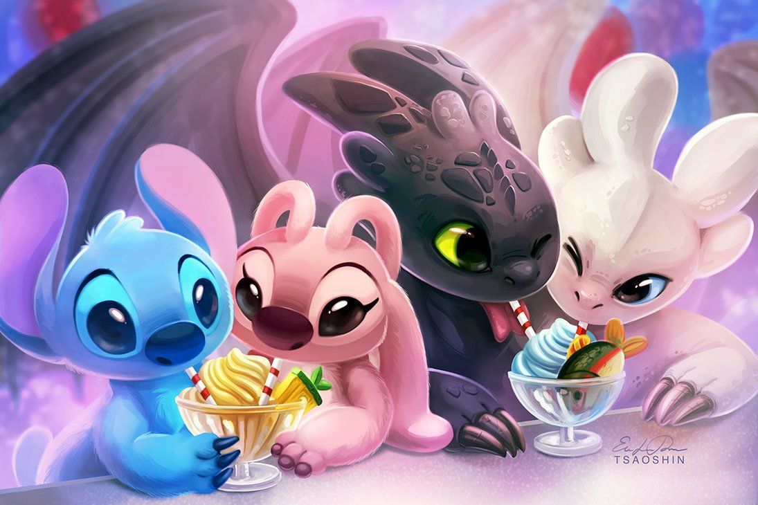 Stitch And Toothless Wallpapers