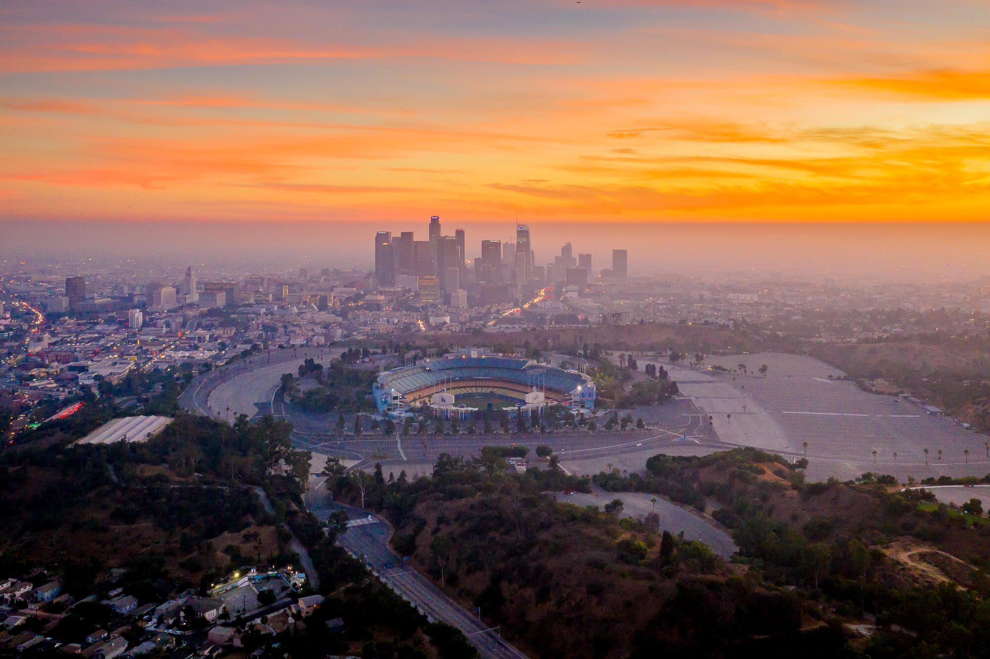 Sunset Dodger Stadium Wallpapers