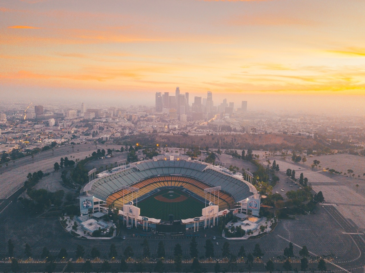 Sunset Dodger Stadium Wallpapers