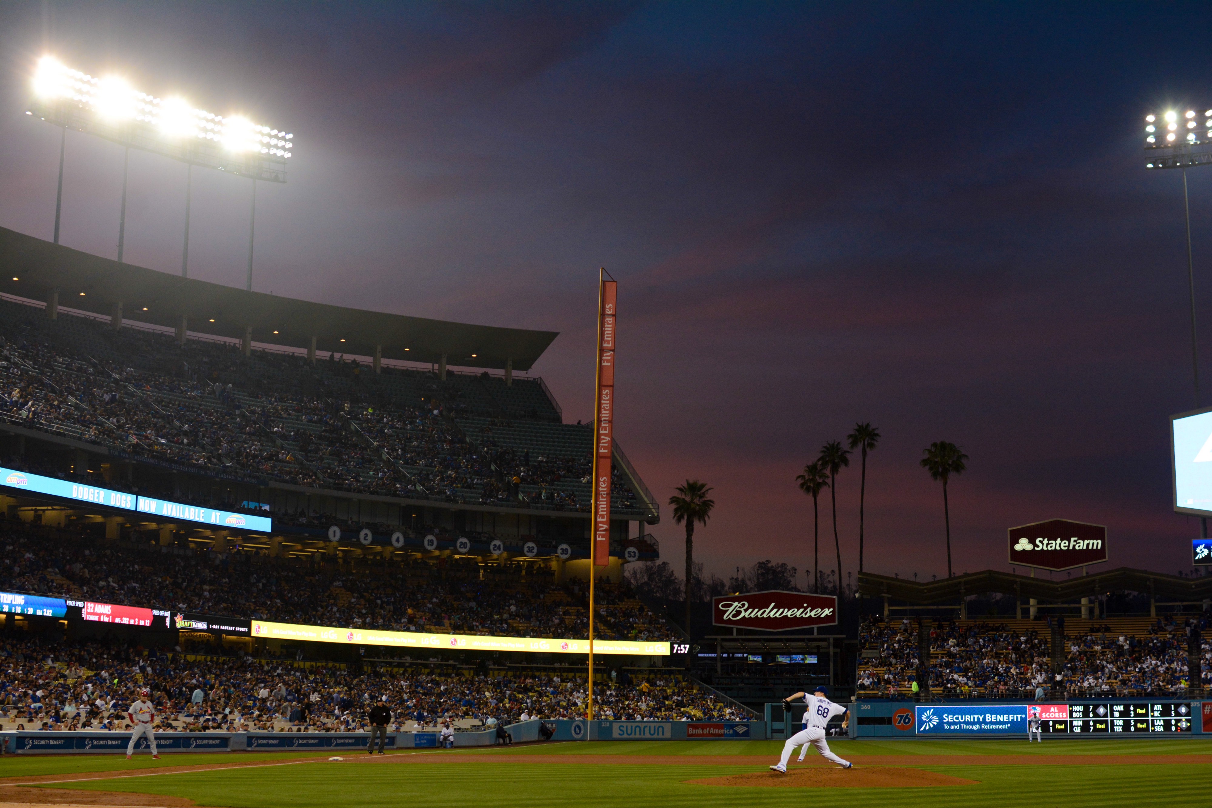 Sunset Dodger Stadium Wallpapers