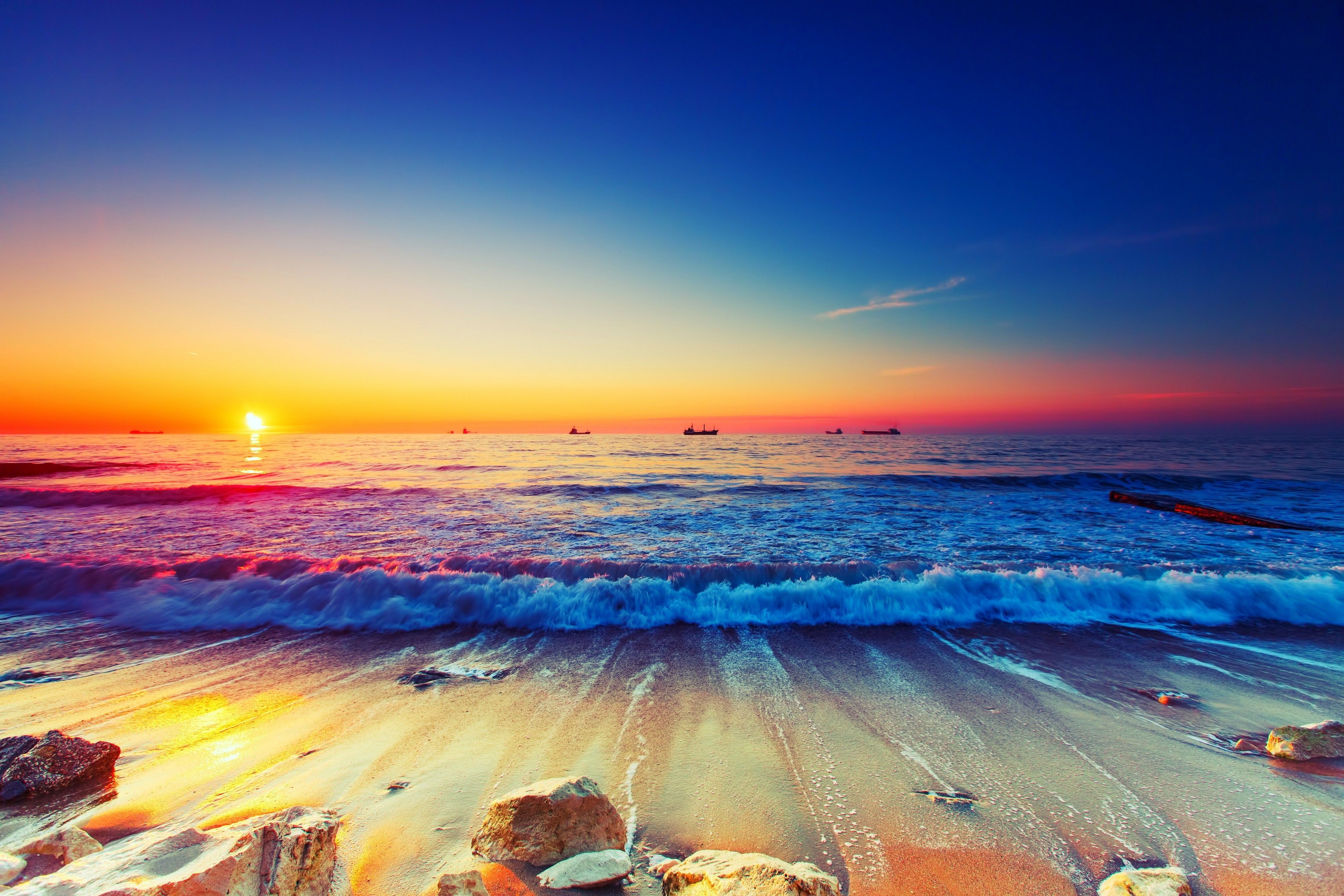 Sunset Ocean Beach Wallpapers