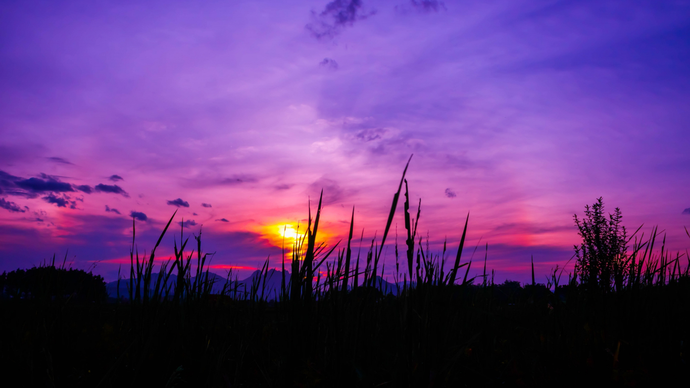 Sunset Purple Clouds Wallpapers