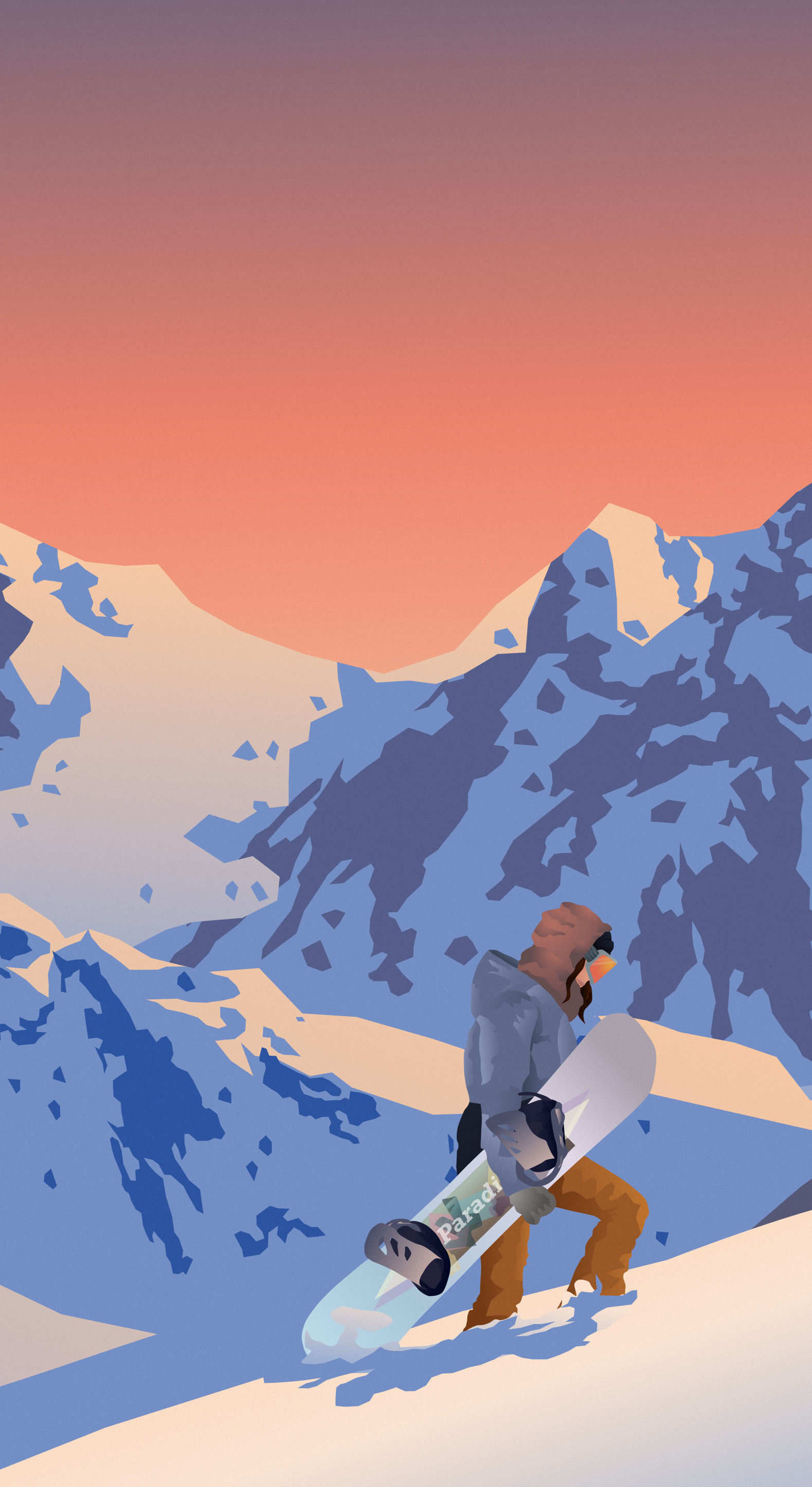 Sunset Snowboarding Wallpapers