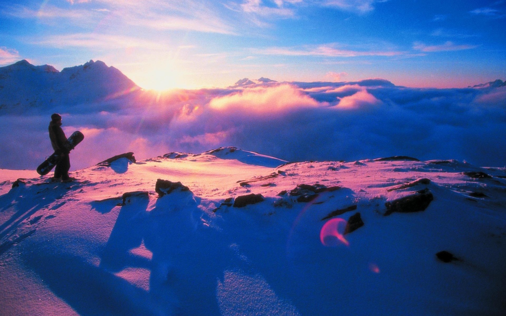 Sunset Snowboarding Wallpapers