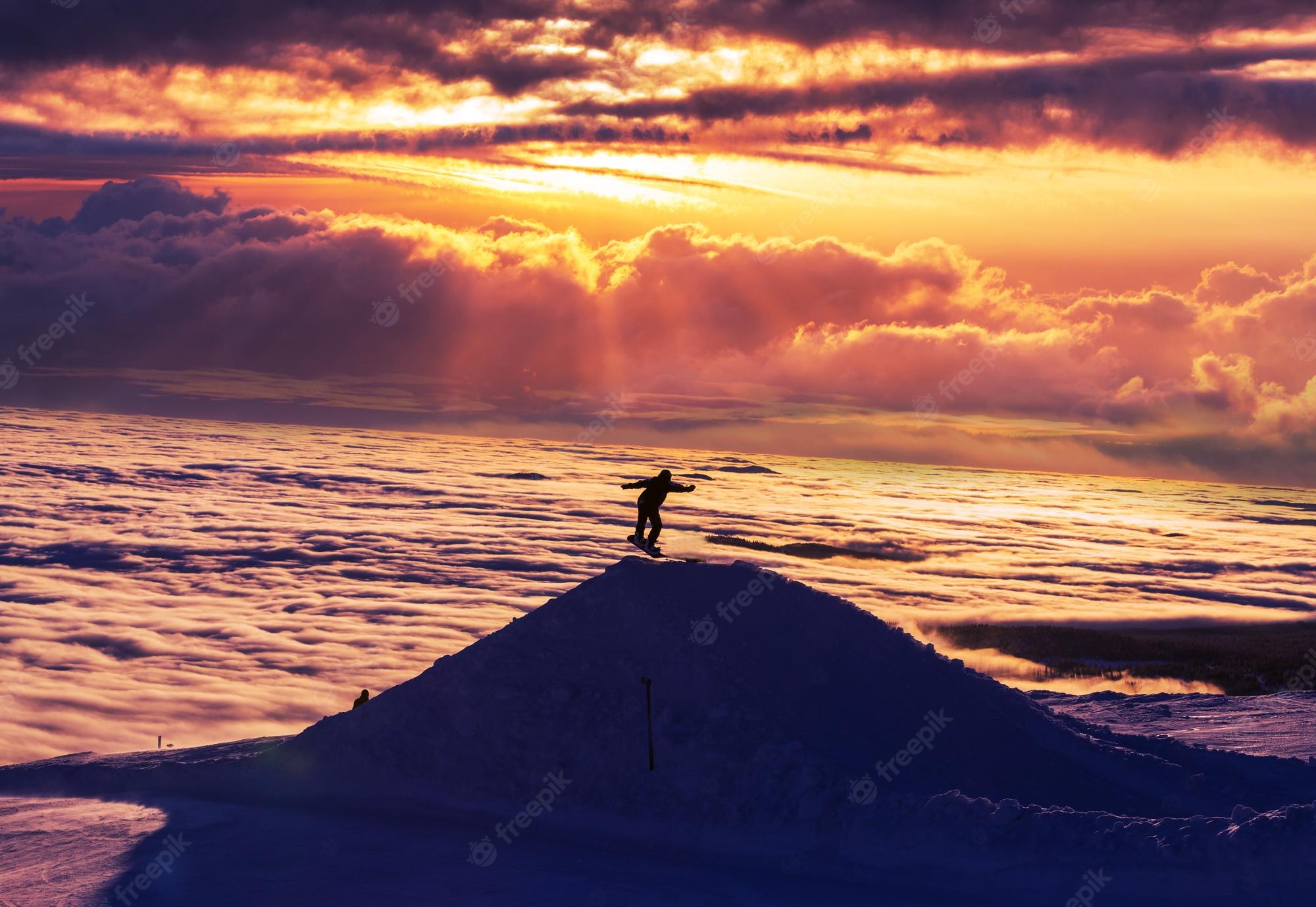 Sunset Snowboarding Wallpapers