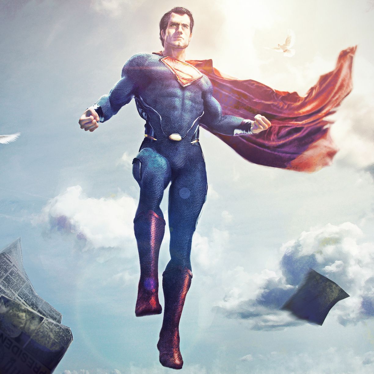 Superman Flying Wallpapers