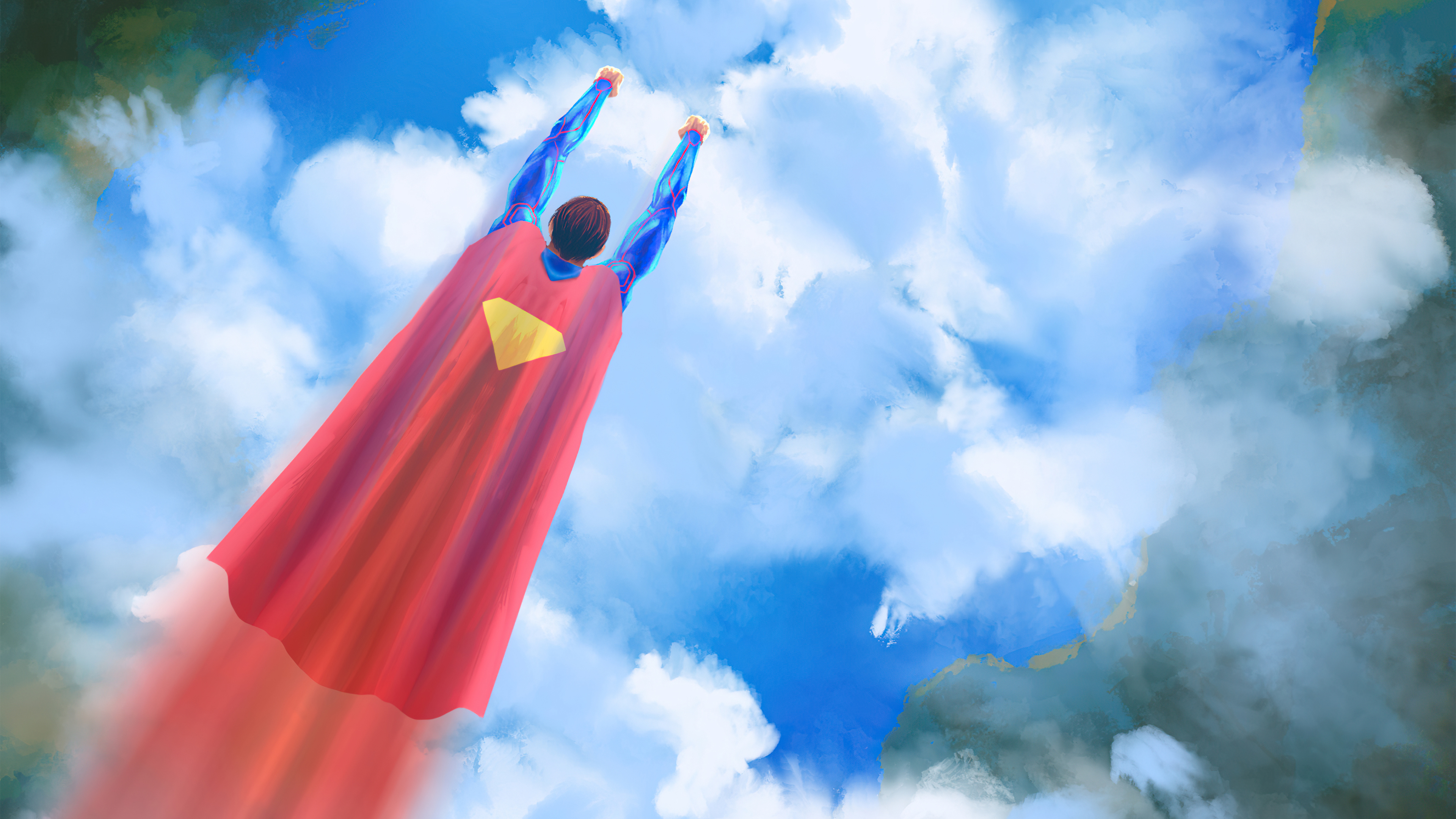 Superman Flying Wallpapers