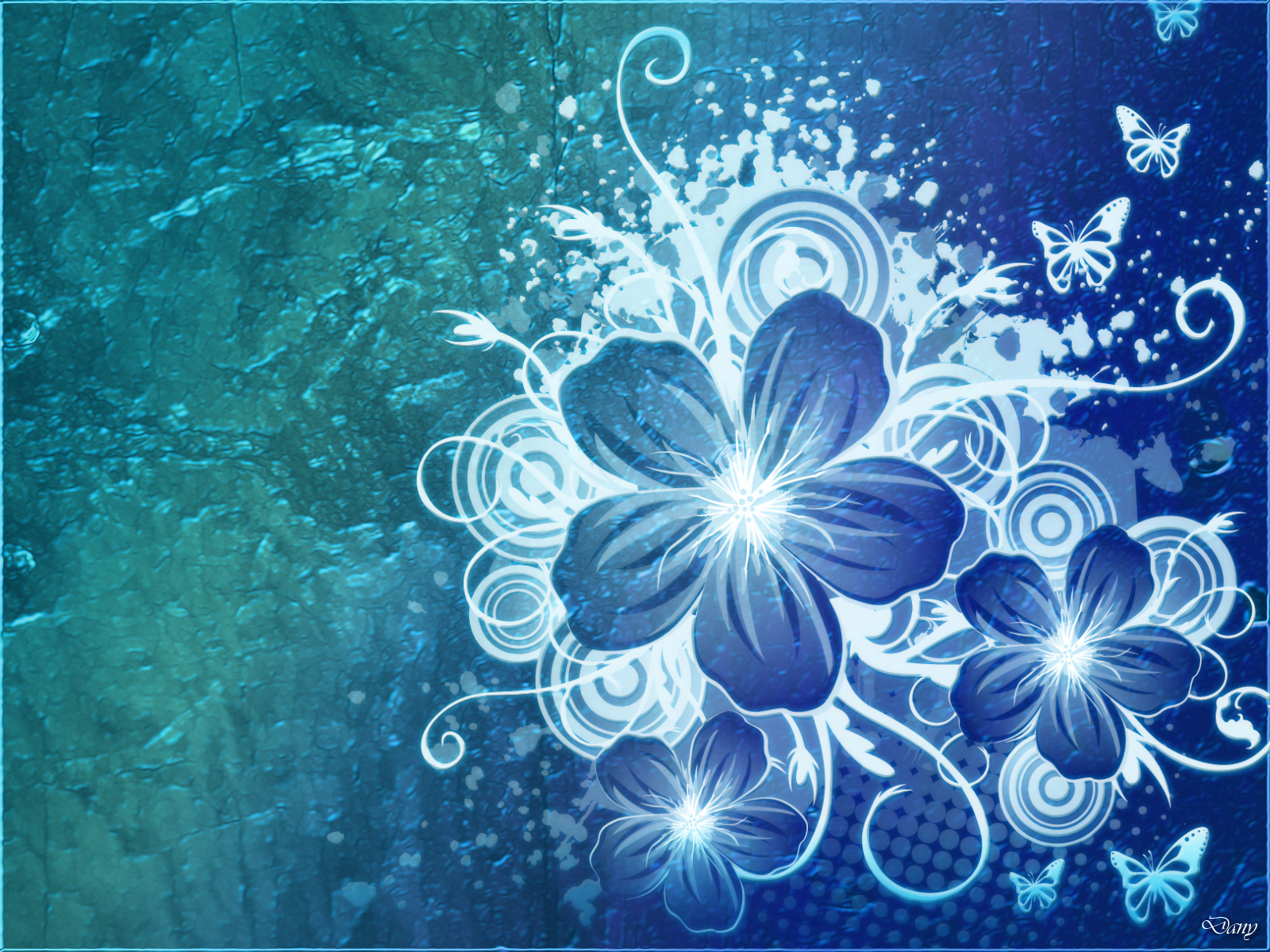 Teal Flower Wallpapers