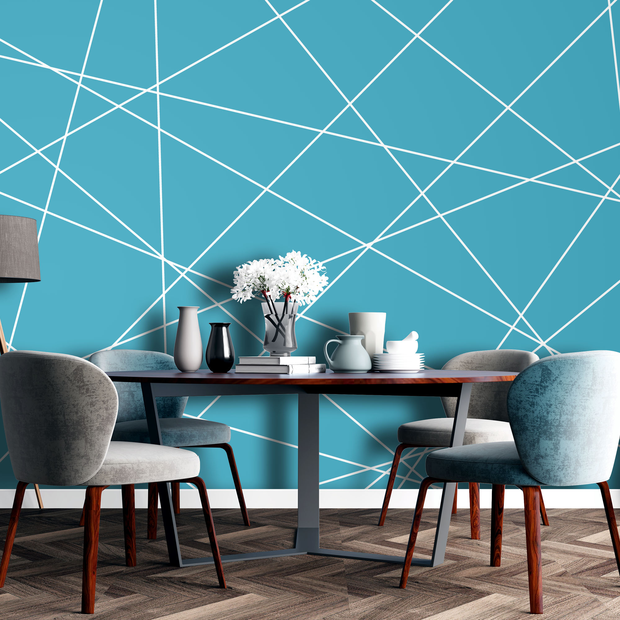 Teal Geometric Wallpapers