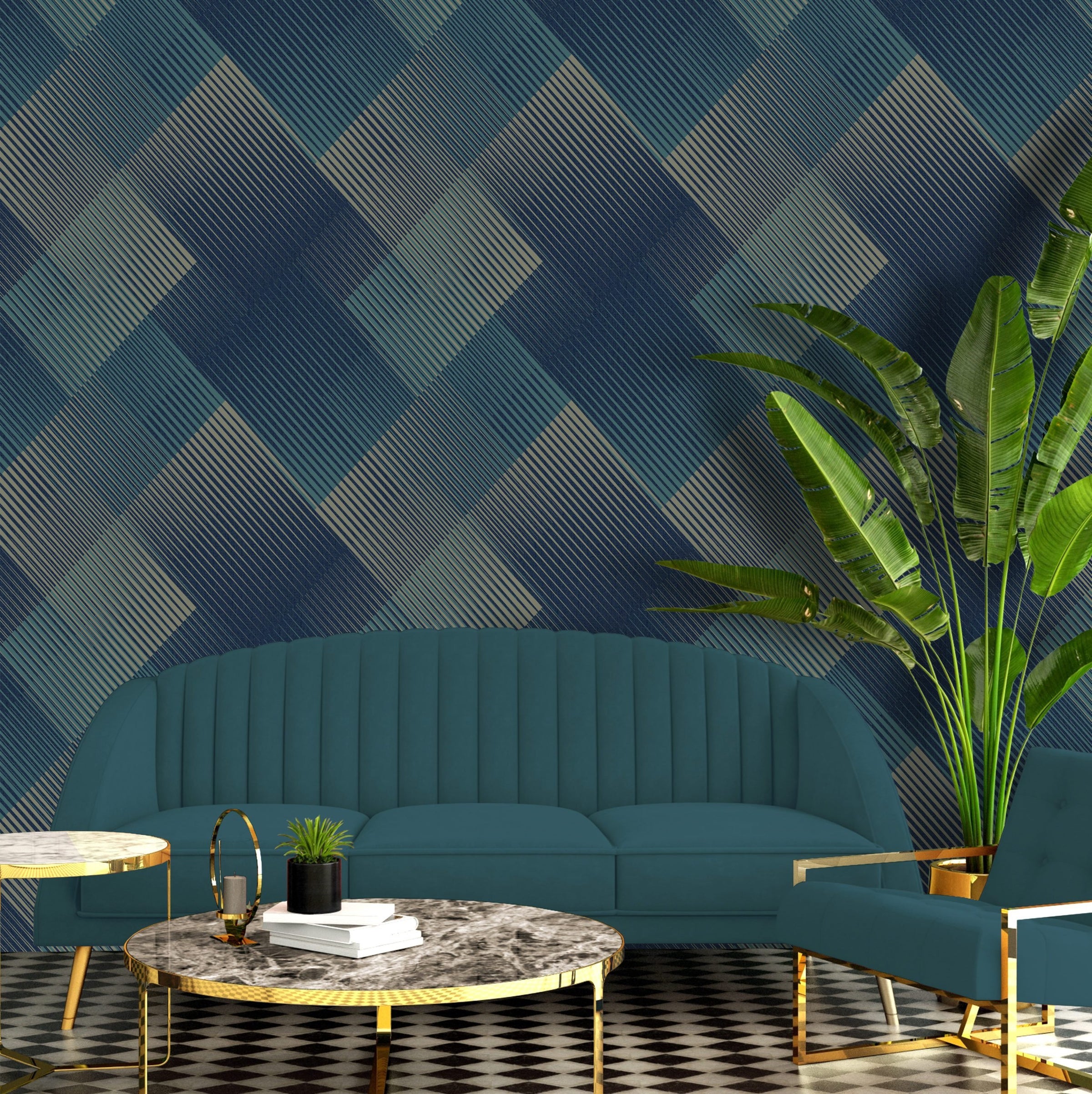 Teal Geometric Wallpapers